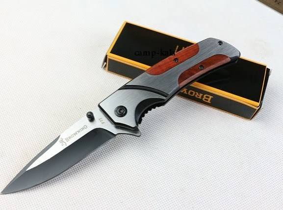 چاقو برونینگ دسته چوبی تاشو Browning مدل F77 طول 20 سانت